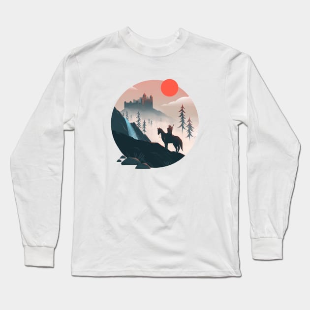 Geralt on the Ride Long Sleeve T-Shirt by Anniko_story